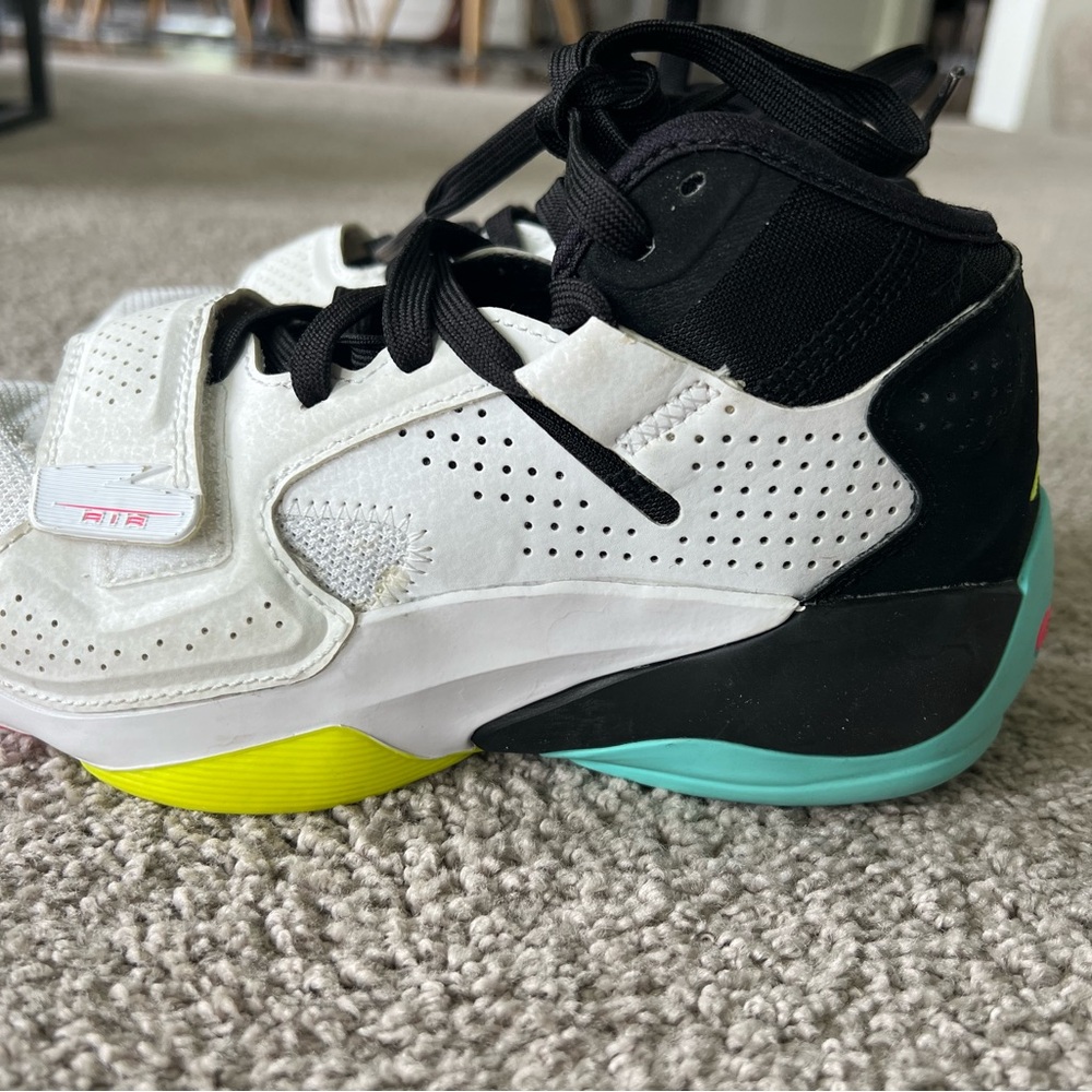 Jordan White and Black Sneakers with Modern Design